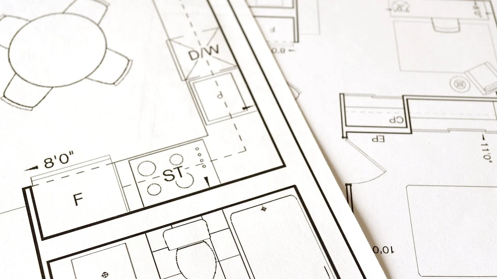 Architectural floor plan blueprint showing apartment layout, representing the planning and preparation phases of setting up a Dubai holiday home